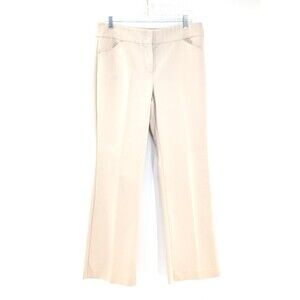 Ann Taylor Beige Signature Fit Mid Rise Bootcut Office Work Pants Size 10 34x30